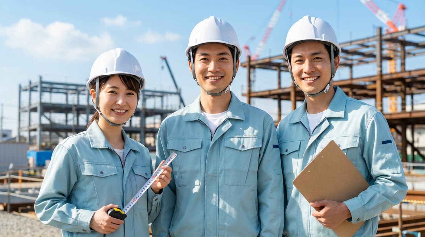 熊建工業の施工現場